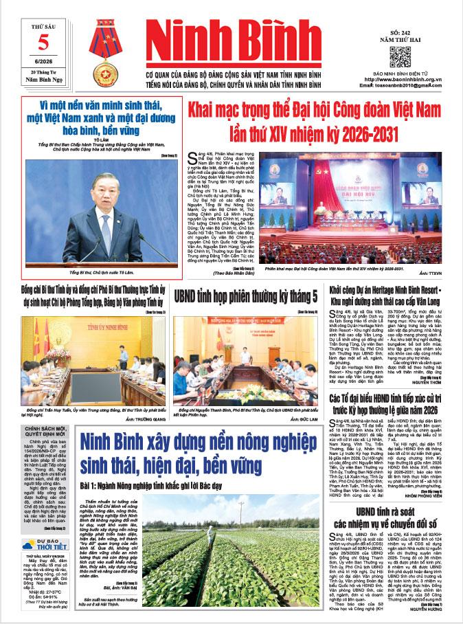 Ninh Bình thời sự số 242 (5/6/2026)