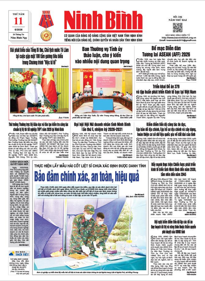 Ninh Bình thời sự số 246 (11/6/2026)