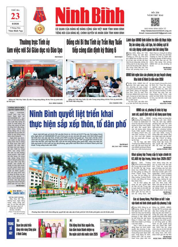 Ninh Bình thời sự số 254 (23/6/2026)