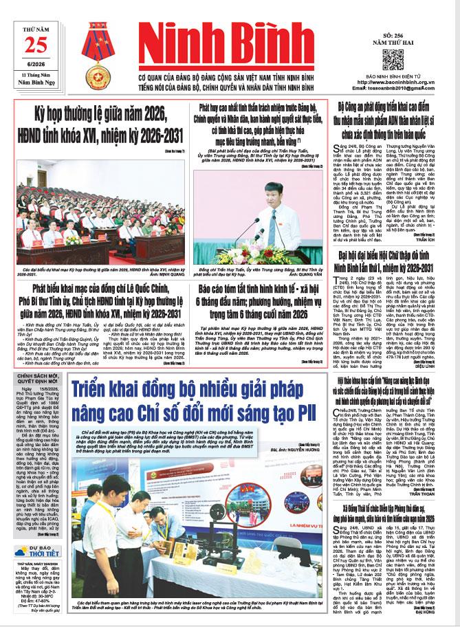 Ninh Bình thời sự số 256 (25/6/2026)