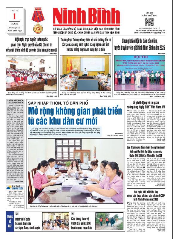 Ninh Bình thời sự số 260 (1/7/2026)