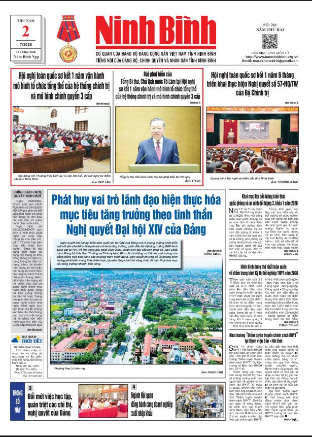 Ninh Bình thời sự số 261 (2/7/2026)