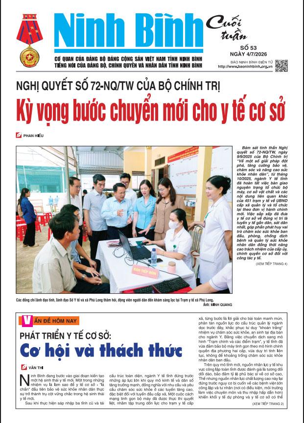 Ninh Bình cuối tuần số 53 (4/7/2026)