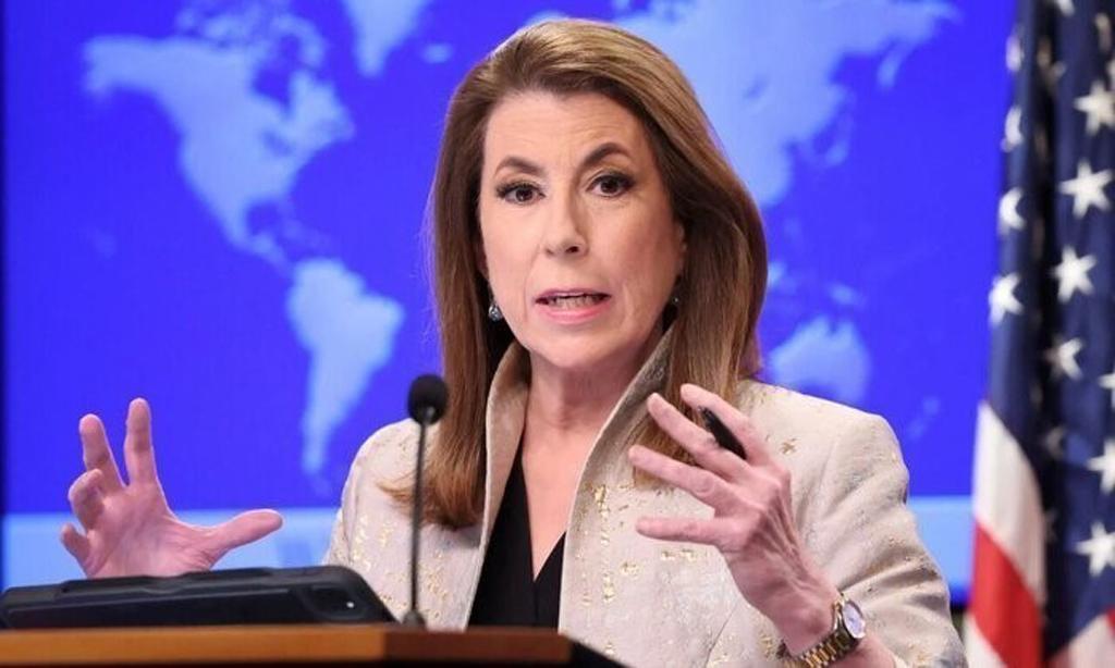 Người phát ngôn Bộ Ngoại giao Mỹ Tammy Bruce. Ảnh: IRNA/TTXVN