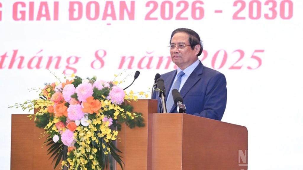 Thủ tướng Chính phủ Phạm Minh Chính phát biểu ý kiến tại Hội nghị toàn quốc tổng kết Chương trình mục tiêu quốc gia phát triển kinh tế-xã hội vùng đồng bào dân tộc thiểu số và miền núi giai đoạn 2021-2025, định hướng nội dung giai đoạn 2026-2030.