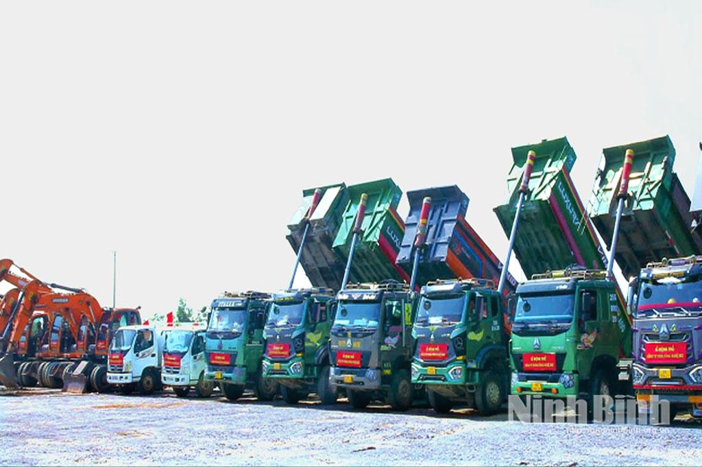 Dự án nhà máy sản xuất phụ tùng ô tô, phụ kiện ngành công nghiệp điện tử, thiết bị xử lý môi trường công nghệ cao Bei Ke Yuan tại Cụm công nghiệp Văn Phong, xã Nho Quan. Ảnh: Anh Tuấn
