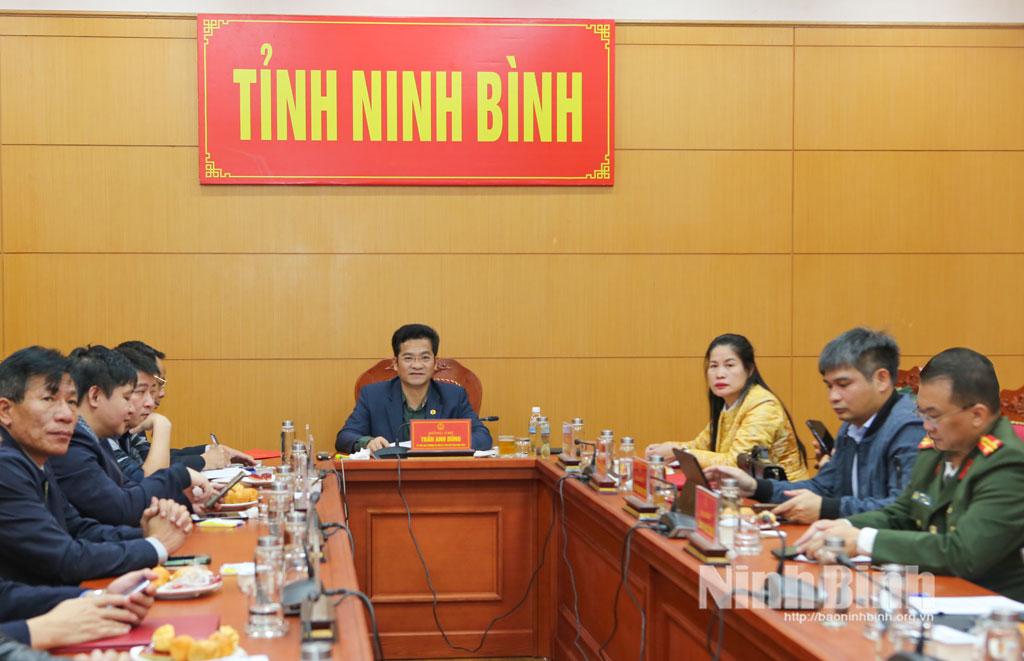 Các đại biểu dự hội nghị tại điểm cầu tỉnh Ninh Bình.