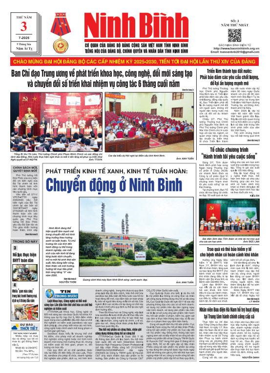 Ninh Bình thời sự số 3 (3/7/2025)