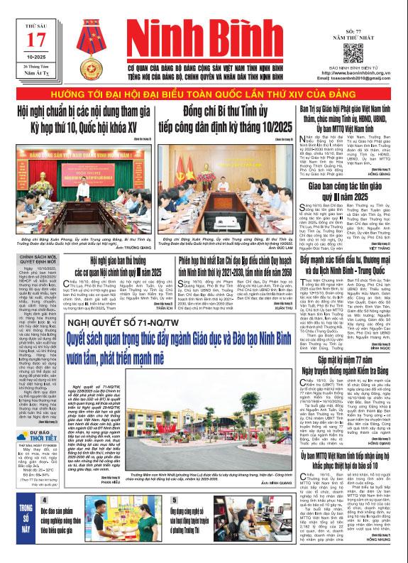 Ninh Bình thời sự số 77 (17/10/2025)