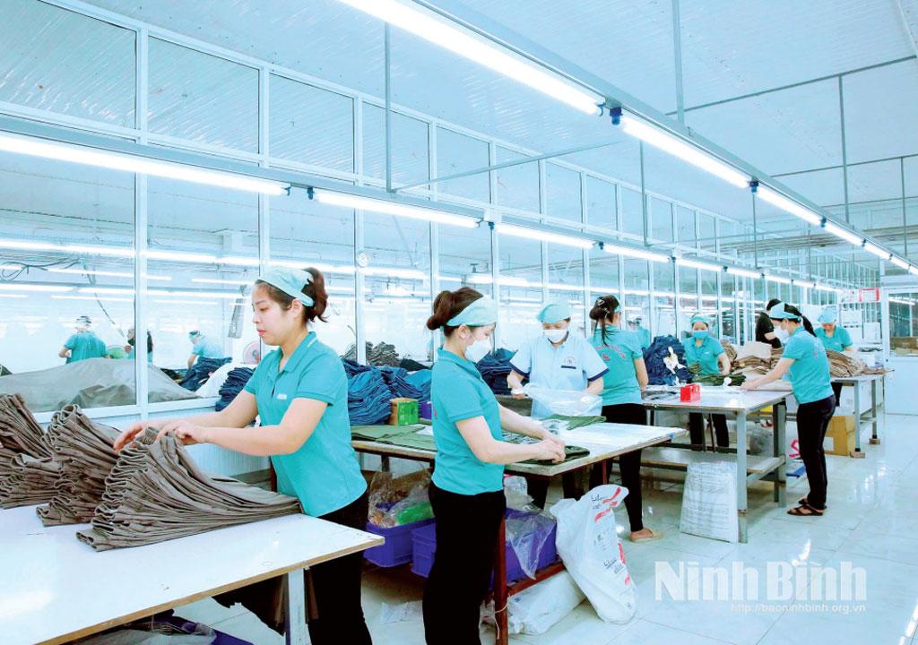 Sản xuất đầu năm tại Công ty cổ phần sản xuất thương mại Ngọc Ánh, xã Nam Xang.