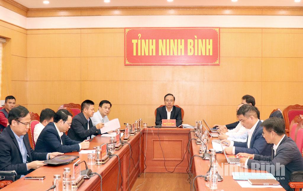 Các đại biểu dự phiên họp tại điểm cầu tỉnh Ninh Bình.