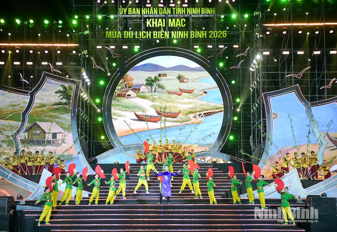 Chương trình nghệ thuật khai mạc Mùa du lịch biển Ninh Bình 2026.