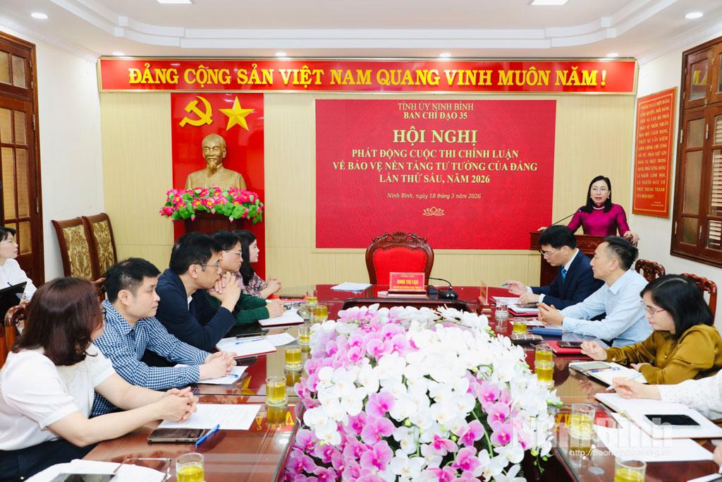 Ban Chỉ đạo 35 Tỉnh ủy tổ chức phát động Cuộc thi chính luận năm 2026 nhằm tạo sức lan tỏa sâu rộng trong toàn hệ thống chính trị. Ảnh: Đức Lam