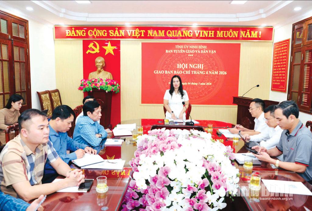 Hội nghị giao ban báo chí tháng 4/2026. Ảnh: CTV