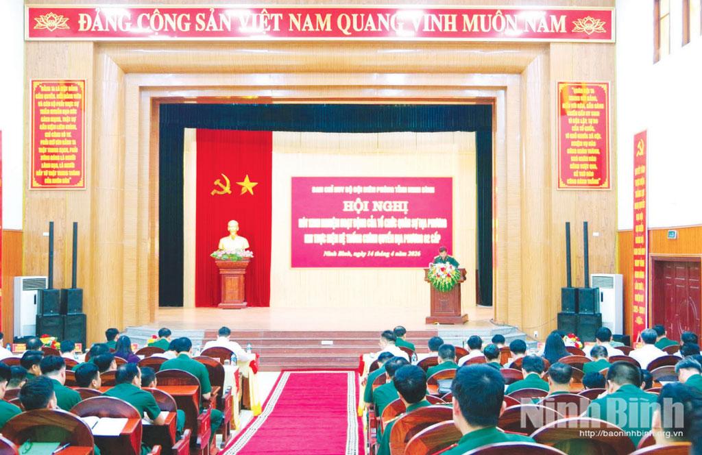 Ban Chỉ huy Bộ đội Biên phòng tỉnh Ninh Bình tổ chức Hội nghị rút kinh nghiệm hoạt động của tổ chức quân sự địa phương sau 1 năm thực hiện hệ thống chính quyền địa phương hai cấp.