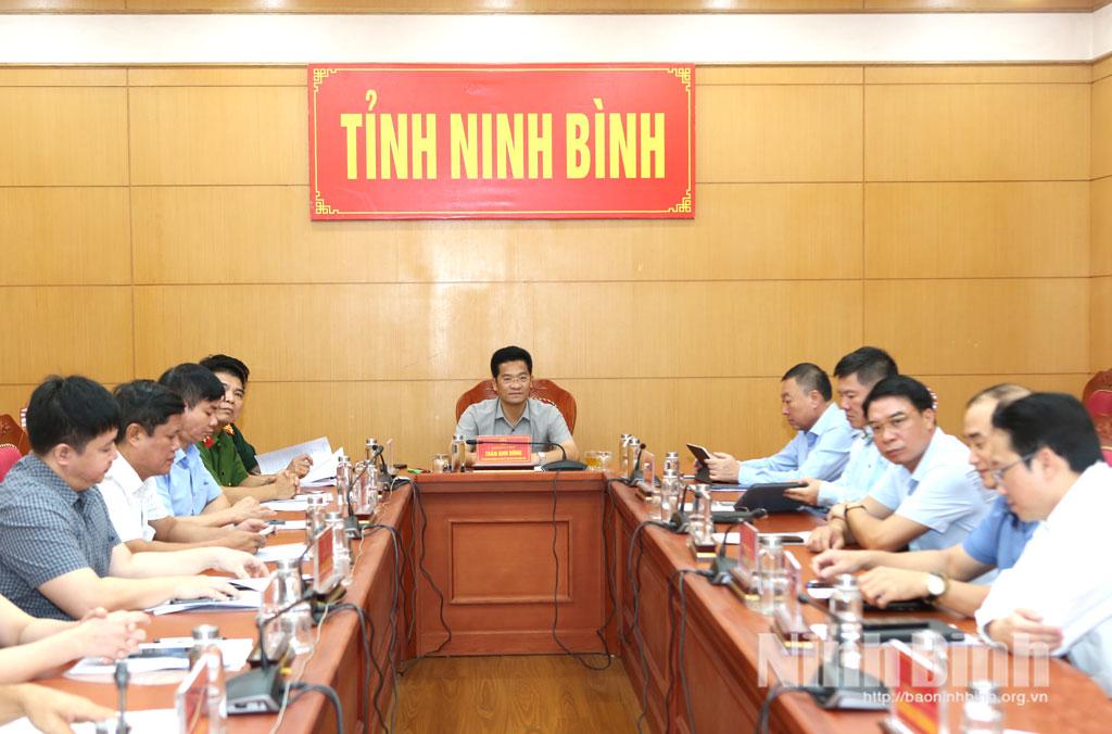 Các đại biểu dự hội nghị tại điểm cầu tỉnh Ninh Bình.