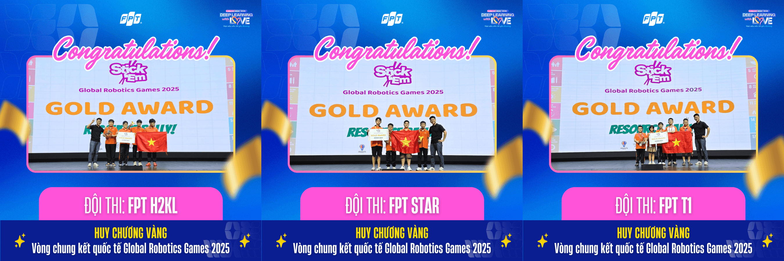 Học sinh FPT School Hà Nam với thành tích 3 Huy chương Vàng.