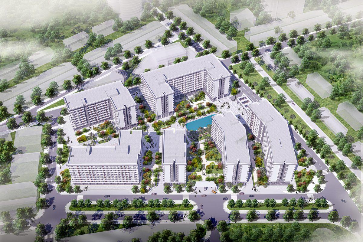 Phối cảnh 3D của dự án.