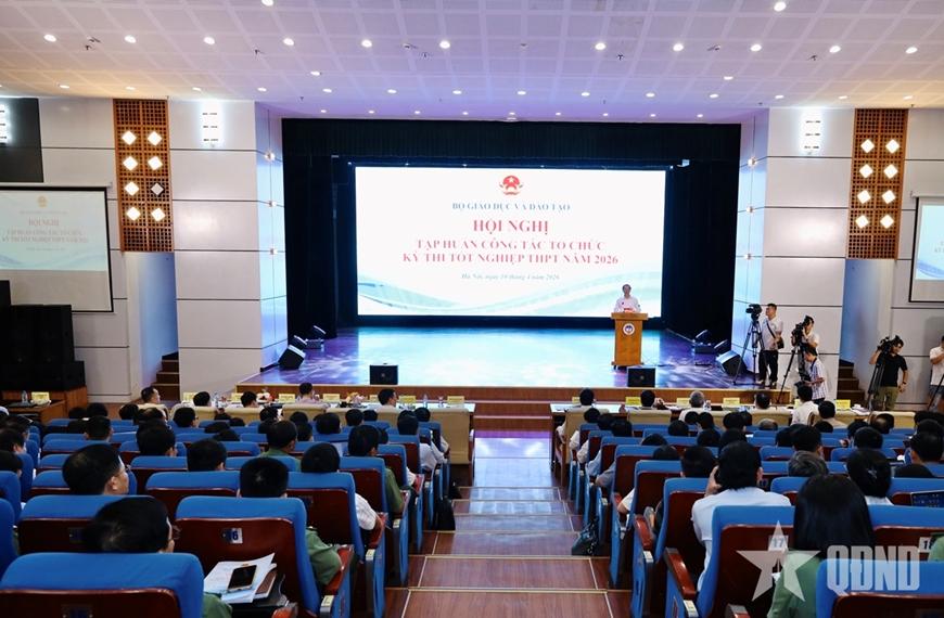 Hội nghị tập huấn công tác tổ chức Kỳ thi tốt nghiệp THPT năm 2026.