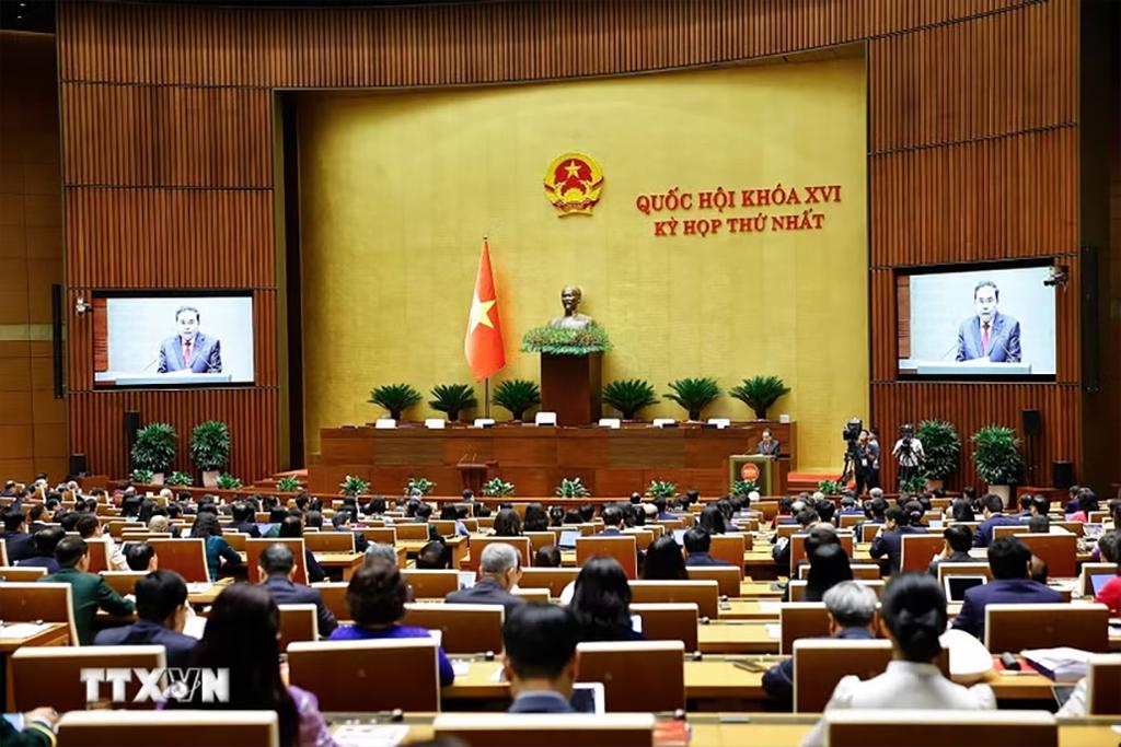 Kỳ họp thứ nhất, Quốc hội khóa XVI. (Nguồn: TTXVN)