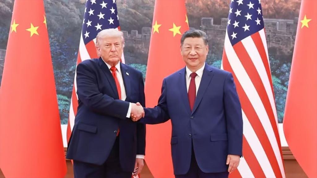 Chủ tịch Trung Quốc Tập Cận Bình và Tổng thống Mỹ Donald Trump. (Ảnh: Tân Hoa xã)