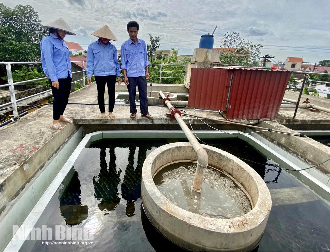 Công trình cấp nước sinh hoạt nông thôn xã Yên Mô đảm bảo cung cấp nguồn nước sạch cho người dân.