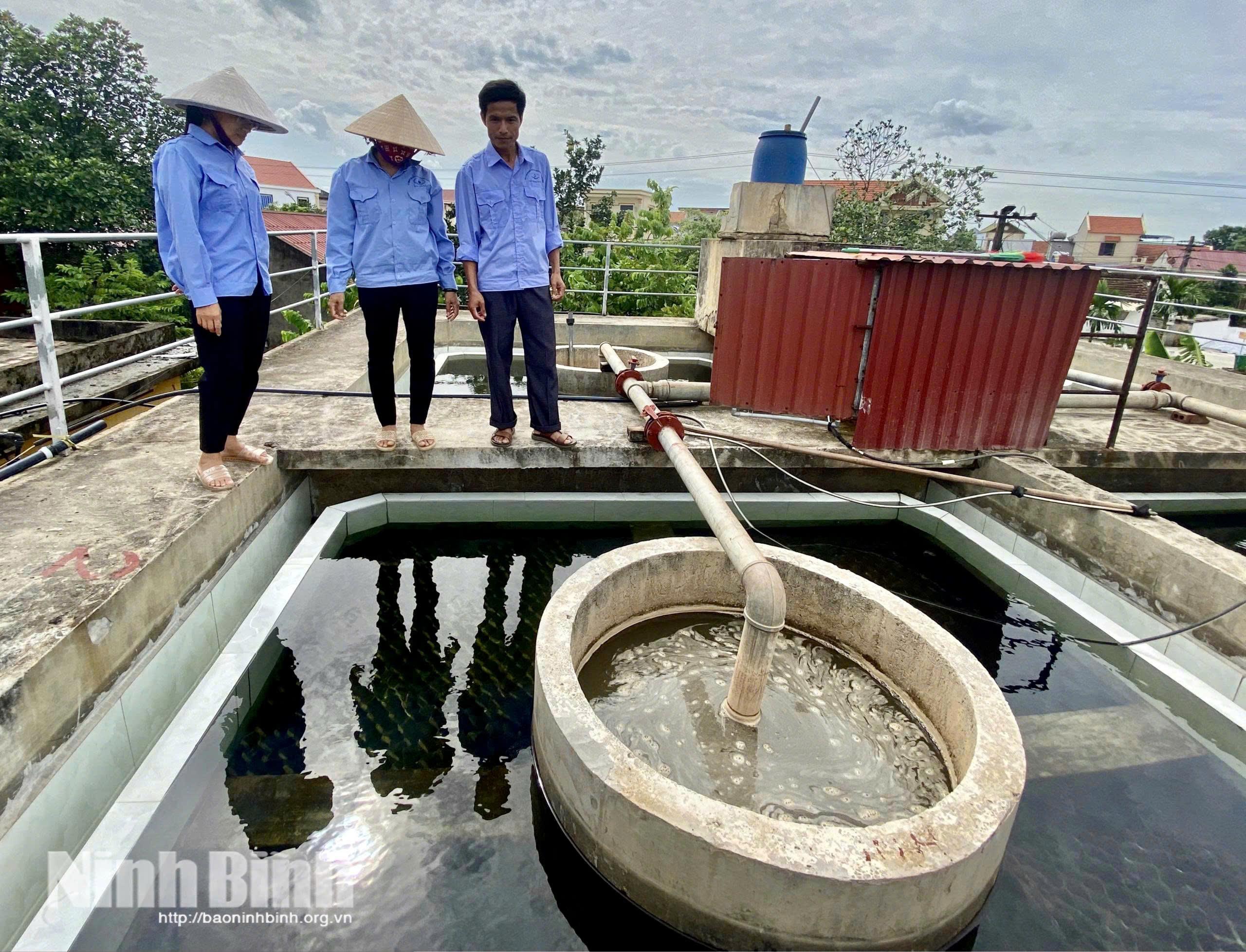 Công trình cấp nước sinh hoạt nông thôn xã Yên Mô đảm bảo cung cấp nguồn nước sạch cho người dân.