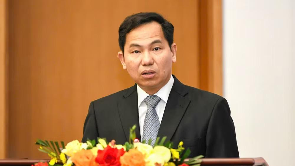 Tổng Thư ký Quốc hội, Chủ nhiệm Văn phòng Quốc hội Lê Quang Mạnh chủ trì Họp báo. (Ảnh: DUY LINH)