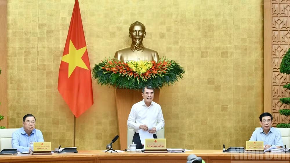 Thủ tướng Chính phủ Lê Minh Hưng chủ trì Phiên họp Chính phủ thường kỳ tháng 4. (Ảnh: Thanh Giang)