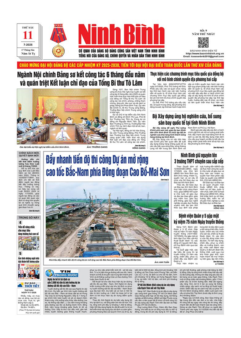 Ninh Bình thời sự số 9 (11/7/2025)