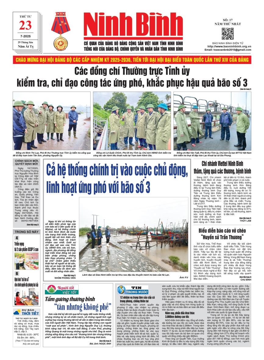 Ninh Bình thời sự số 17 (23/7/2025)