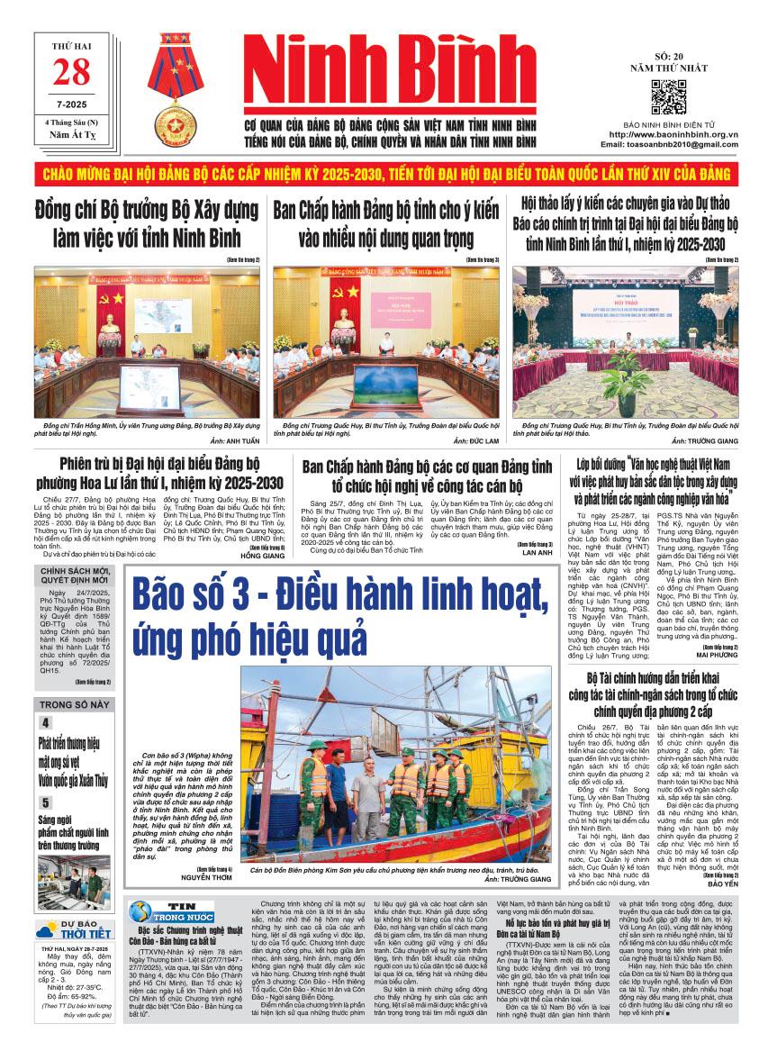 Ninh Bình thời sự số 20 (28/7/2025)