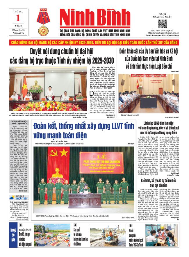Ninh Bình thời sự số 24 (1/8/2025)