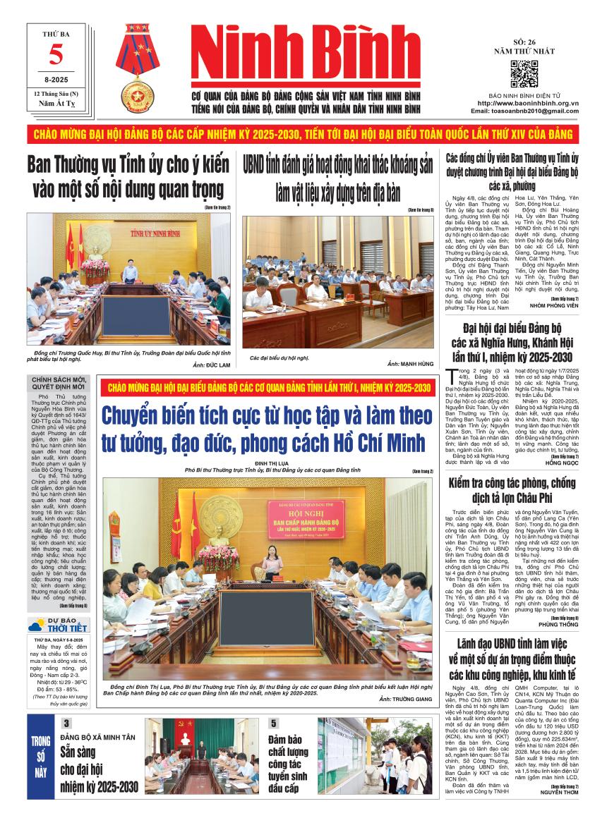 Ninh Bình thời sự số 26 (5/8/2025)