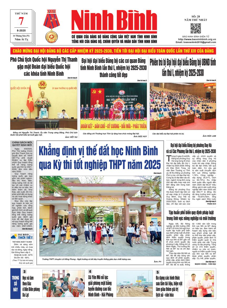 Ninh Bình thời sự số 28 (7/8/2025)