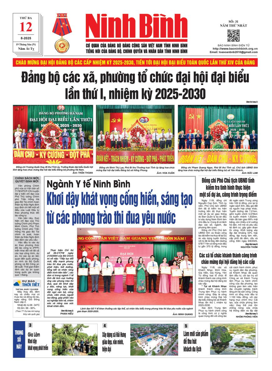 Ninh Bình thời sự số 31 (12/8/2025)