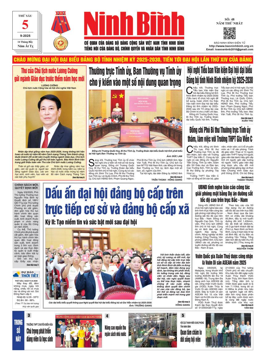 Ninh Bình thời sự số 48 (5/9/2025)