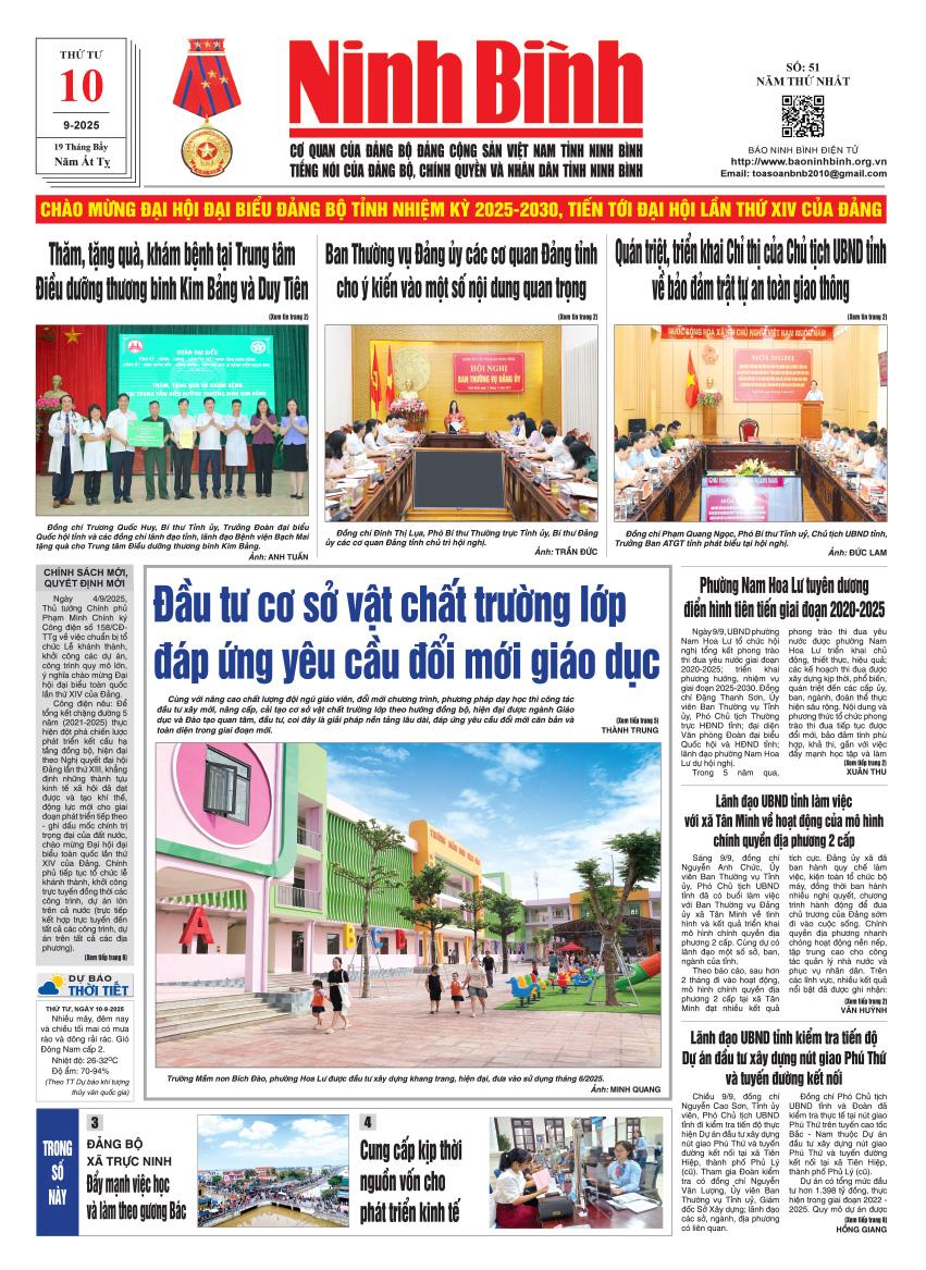 Ninh Bình thời sự số 51 (10/9/2025)
