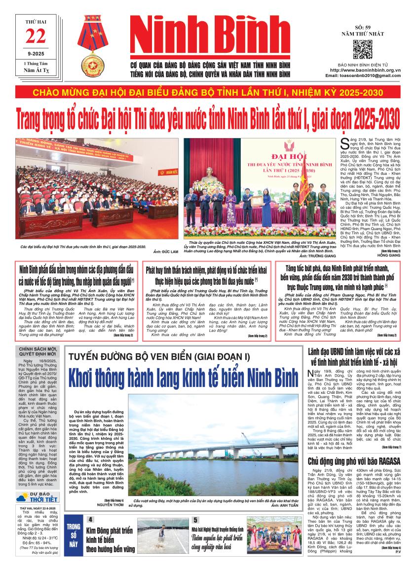 Ninh Bình thời sự số 59 (22/9/2025)