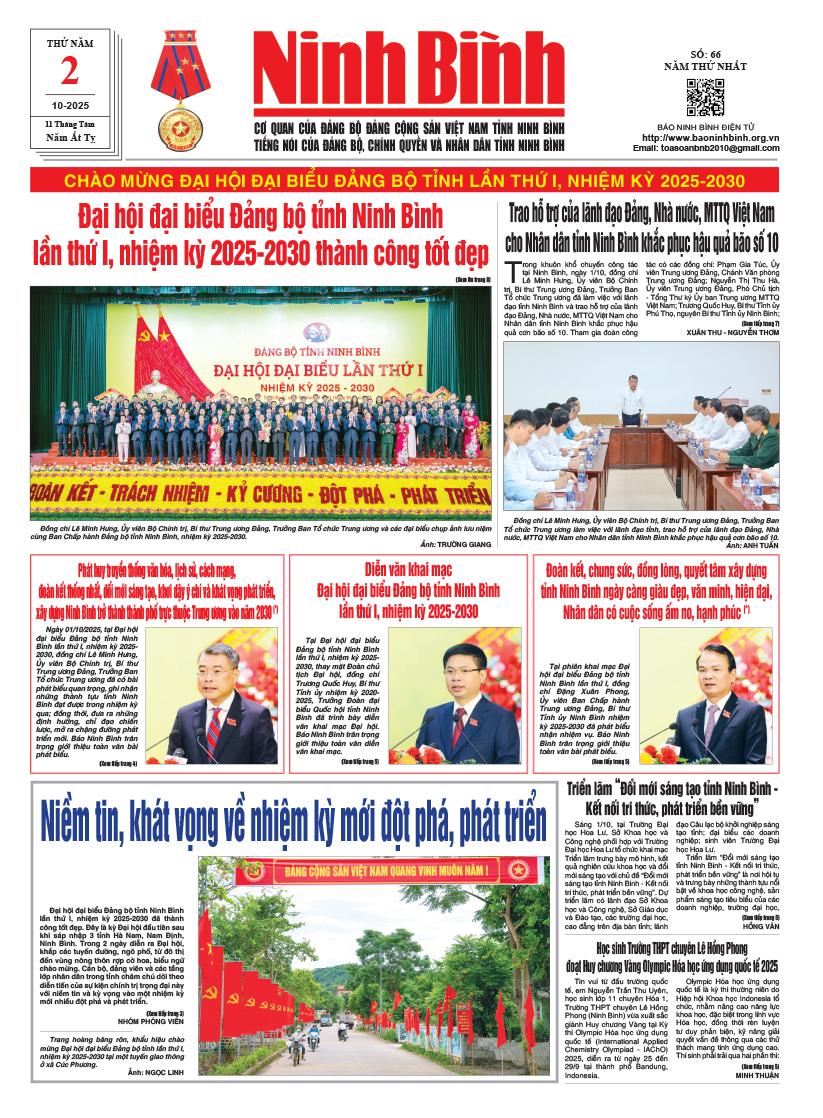 Ninh Bình thời sự số 66 (2/10/2025)
