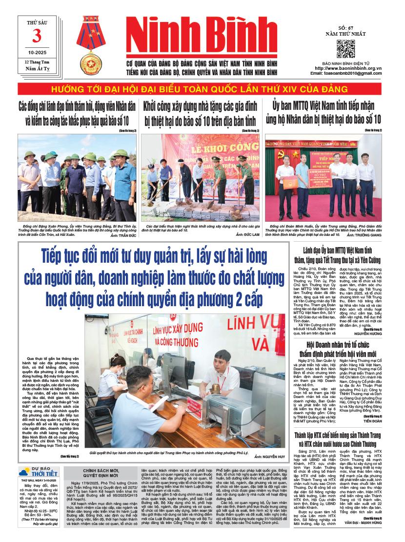 Ninh Bình thời sự số 67 (3/10/2025)