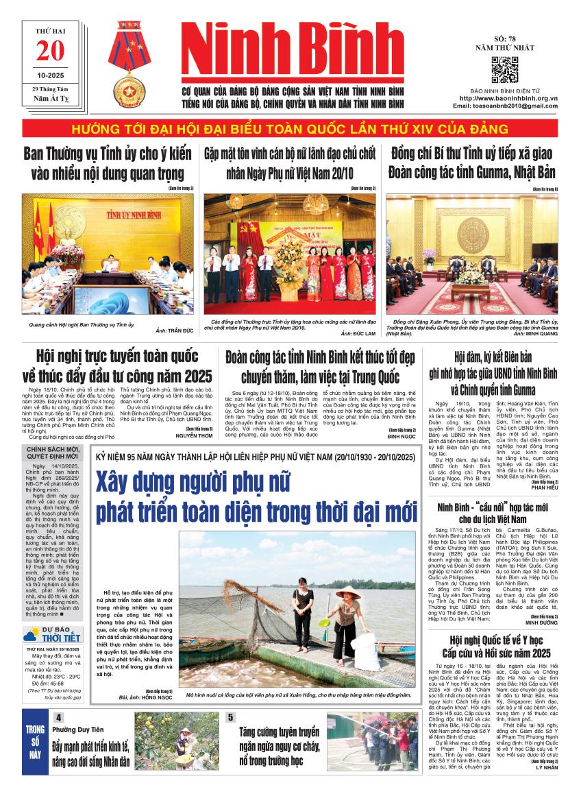 Ninh Bình thời sự số 78 (20/10/2025)