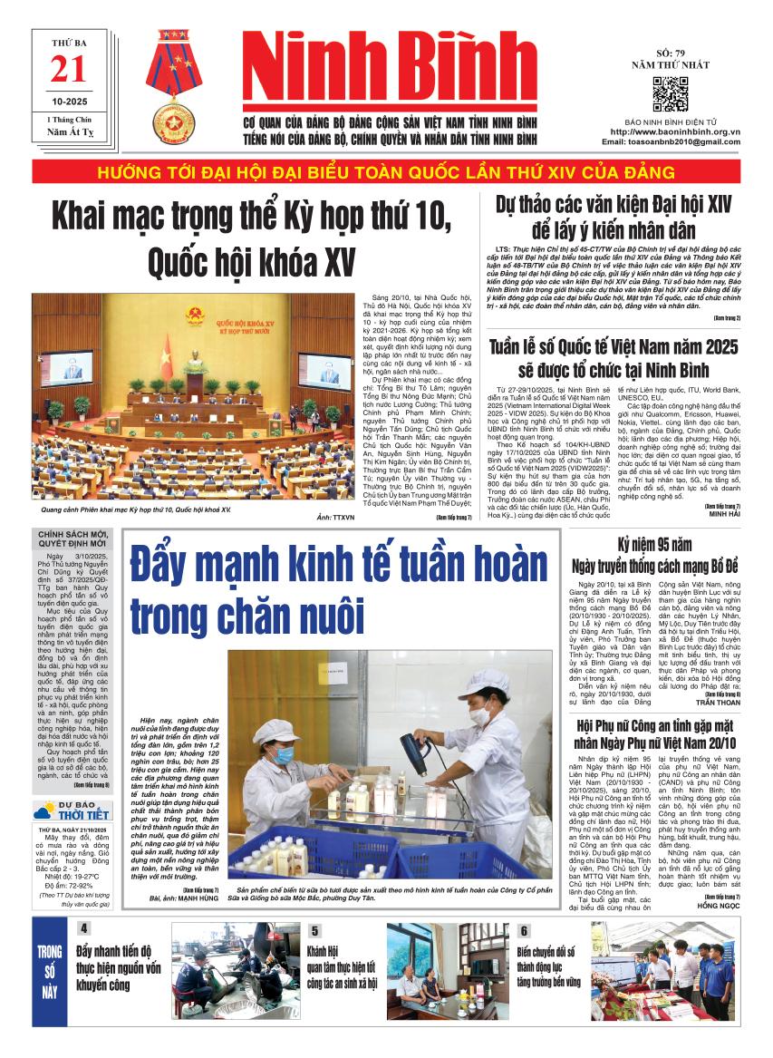 Ninh Bình thời sự số 79 (21/10/2025)