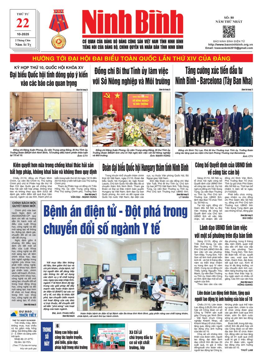 Ninh Bình thời sự số 80 (22/10/2025)