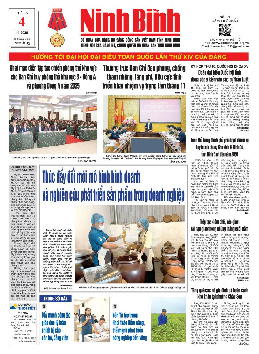 Ninh Bình thời sự số 89 (4/11/2025)