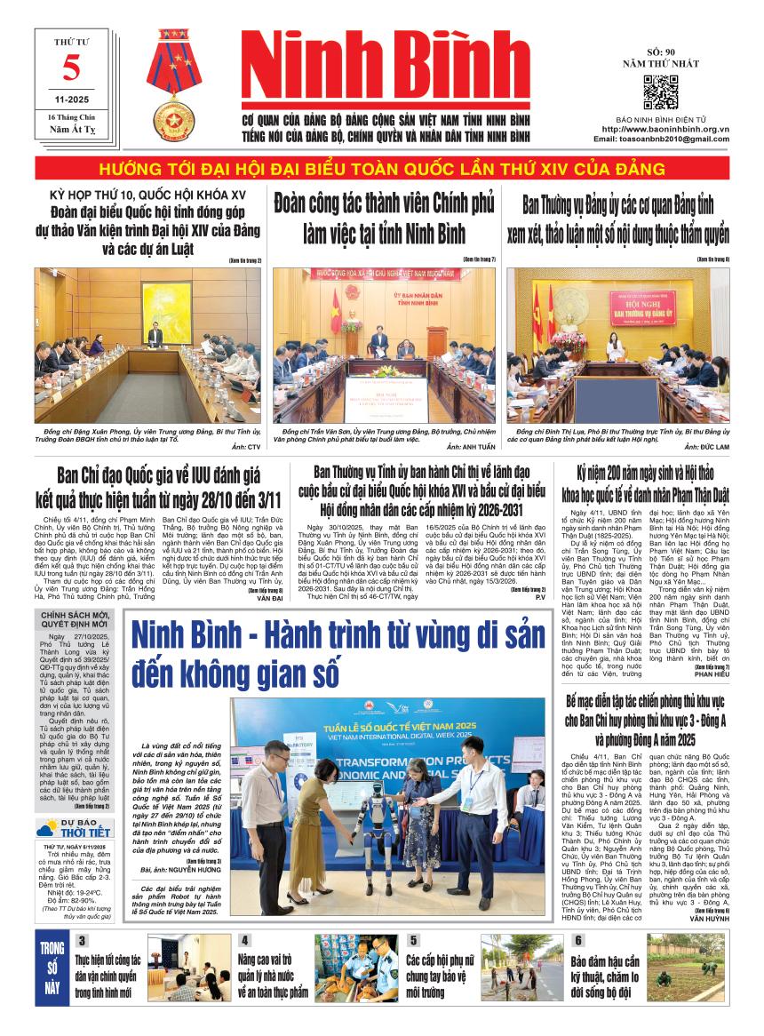 Ninh Bình thời sự số 90 (5/11/2025)
