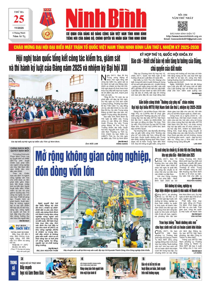 Ninh Bình thời sự số 104 (25/11/2025)