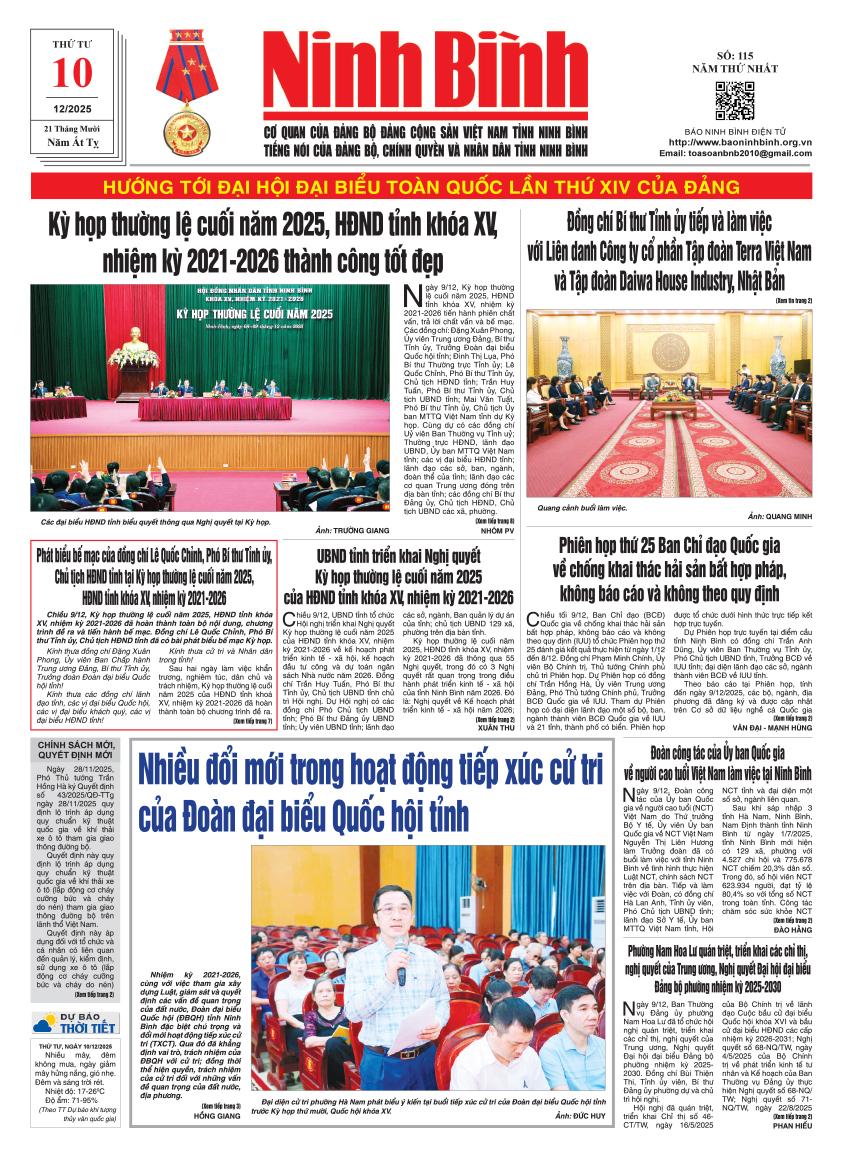 Ninh Bình thời sự số 115 (10/12/2025)