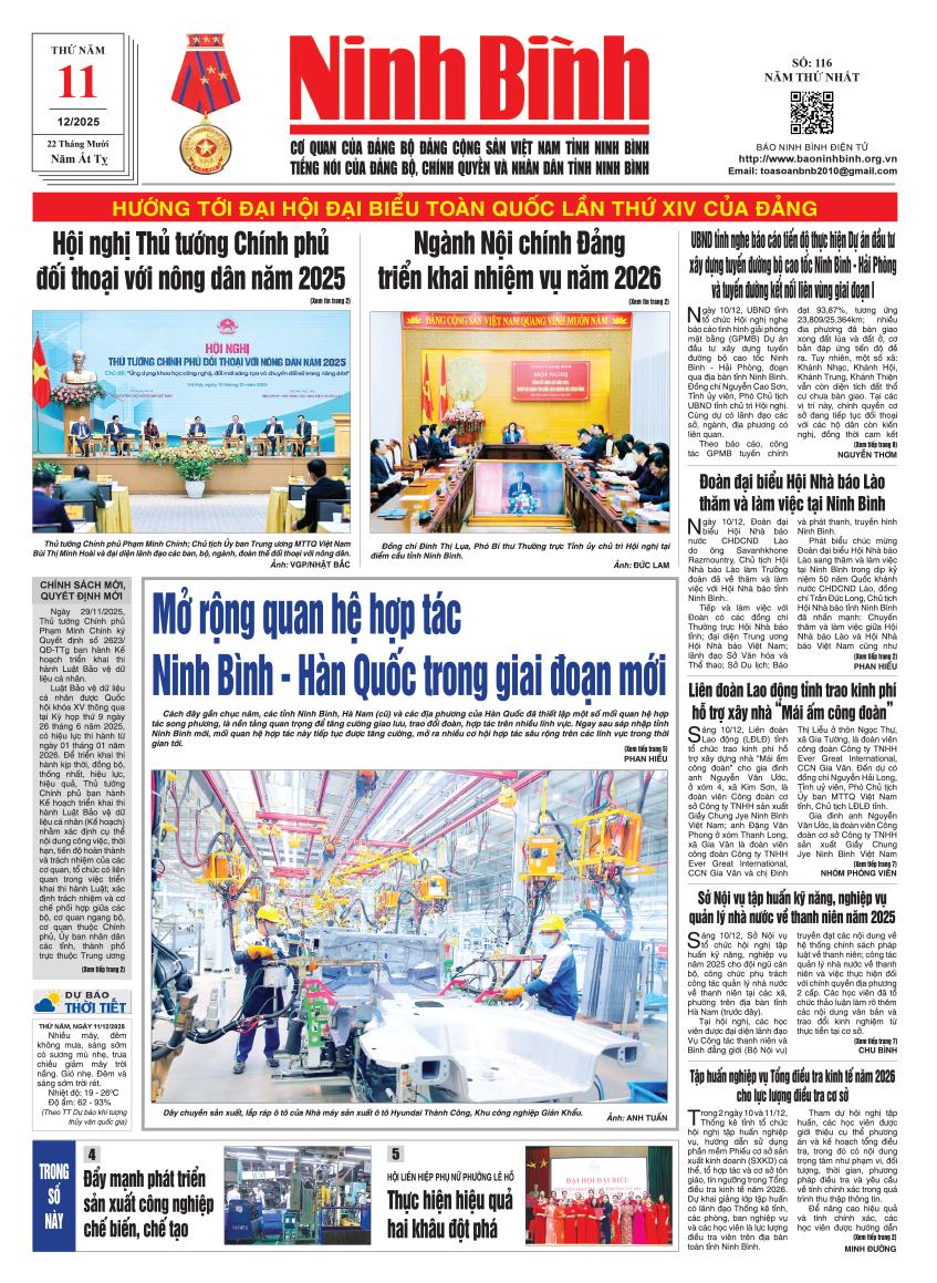 Ninh Bình thời sự số 116 (11/12/2025)