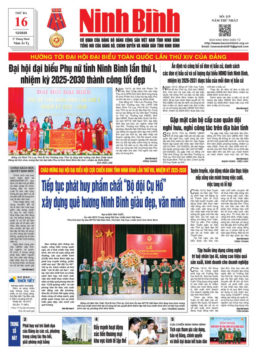 Ninh Bình thời sự số 119